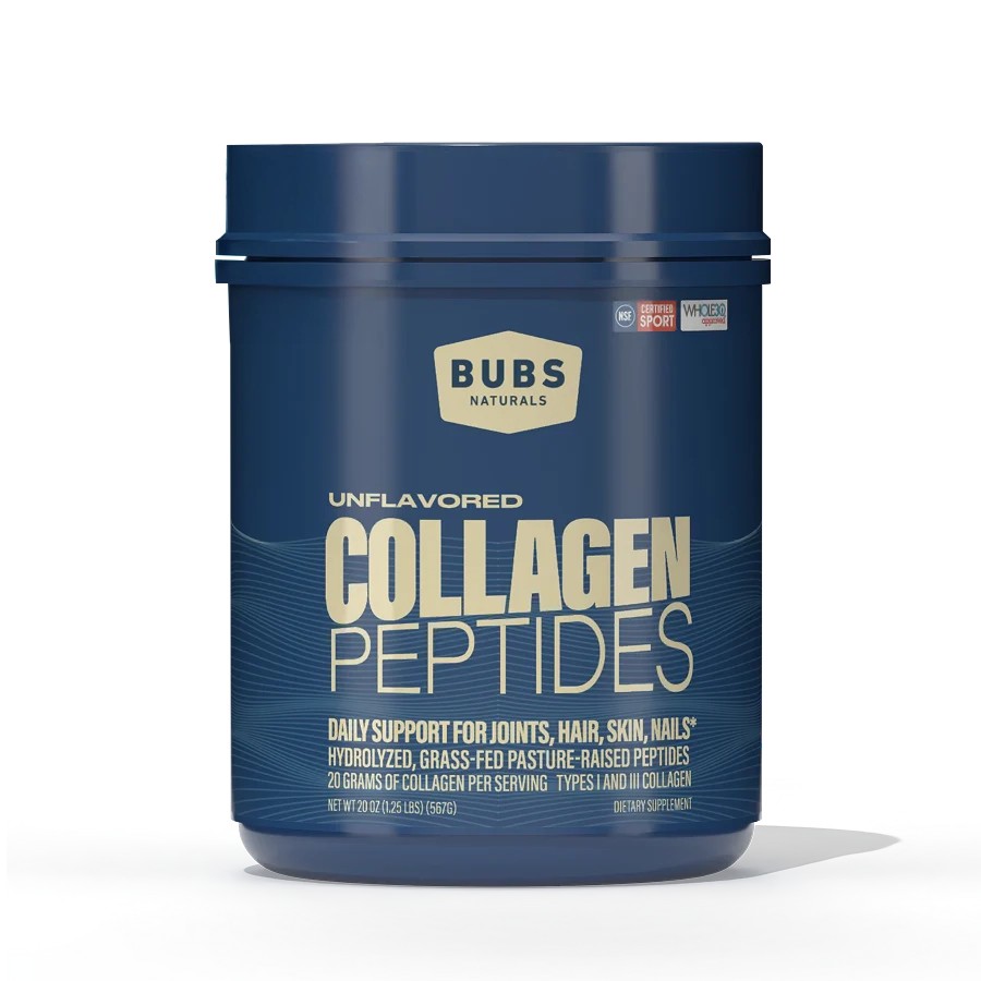 BUBS Naturals Collagen Peptides, unflavoured, 20 oz tub